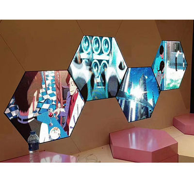 Pantalla de pantalla de LED hexagonal a todo color impermeable para interiores