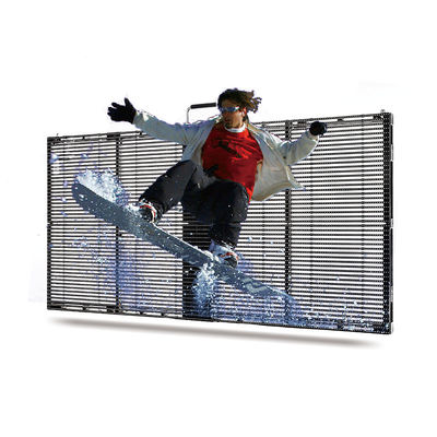 Pantalla LED transparente sin costuras de color exterior con ángulo de visión amplio