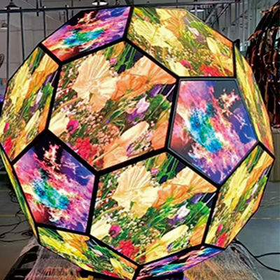 Pantalla LED hexagonal de alta precisión, pantalla LED personalizada de gran carga