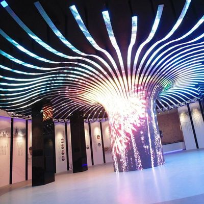 Advertising Splicing Pared de pantalla LED flexible Pared de vídeo LED curva personalizada