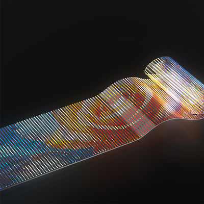 Display de película de cristal LED de alta transparencia colores vibrantes y amplio ángulo de visión