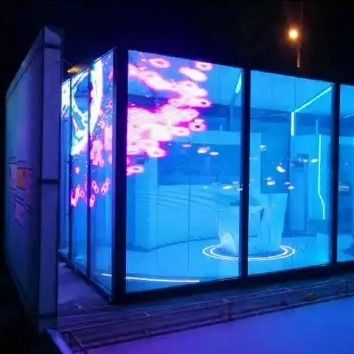 Display de película de cristal LED de alta transparencia colores vibrantes y amplio ángulo de visión