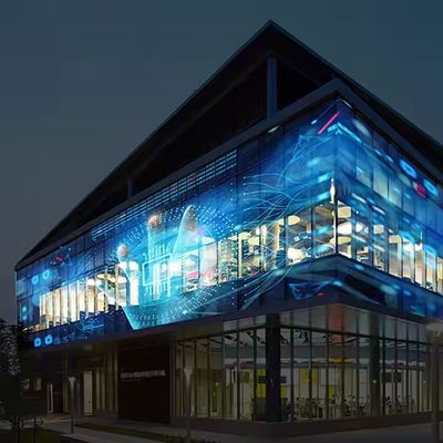 Pantalla de película de cristal LED de integración sin fisuras 100000 horas de larga vida útil 15 mm de espaciamiento entre puntos