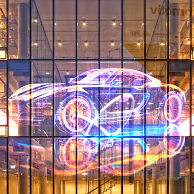 Display de pantalla LED transparente de alto brillo IP65 Display de pared LED para exteriores