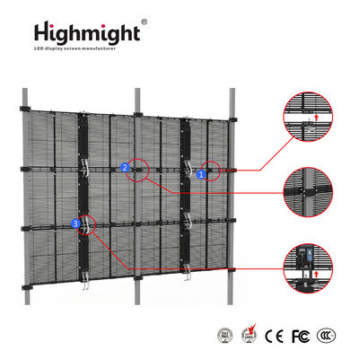 500 mm*1000 mm TRA-F PH3-7 para exteriores de montaje modular de alta luminosidad LED pantalla de visualización transparente