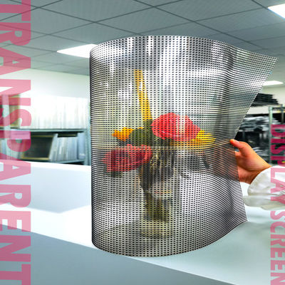 Pantalla de película de cristal de LED de alta transparencia Diseño ultra delgado Pantalla transparente sin límites