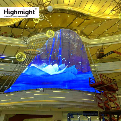 Resolución HD pantalla de película de cristal LED alto brillo y ángulos de visión amplios
