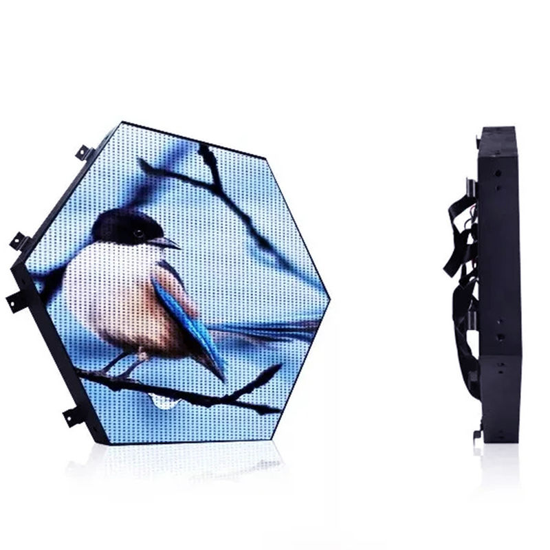 Pantalla de pantalla de LED hexagonal a todo color impermeable para interiores