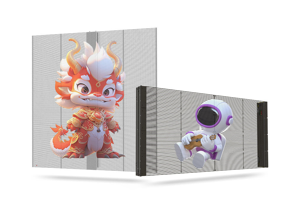 Display de pantalla LED transparente a todo color para interiores 1000 mm*1000 mm