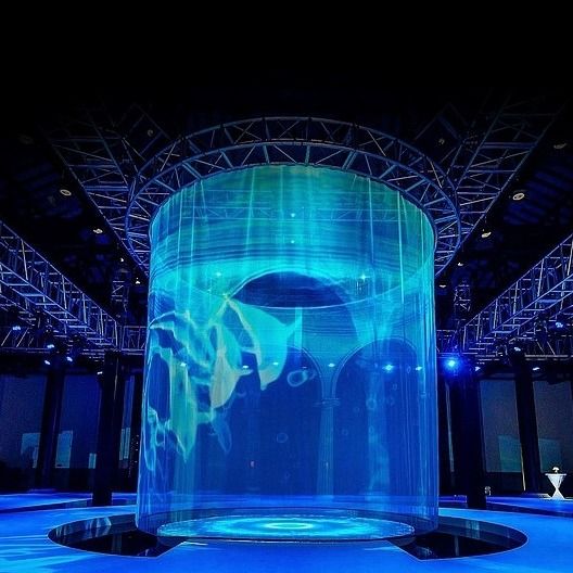 Pantalla de película cristalina LED ultrafina y transparente de alta luminosidad energética para centros comerciales