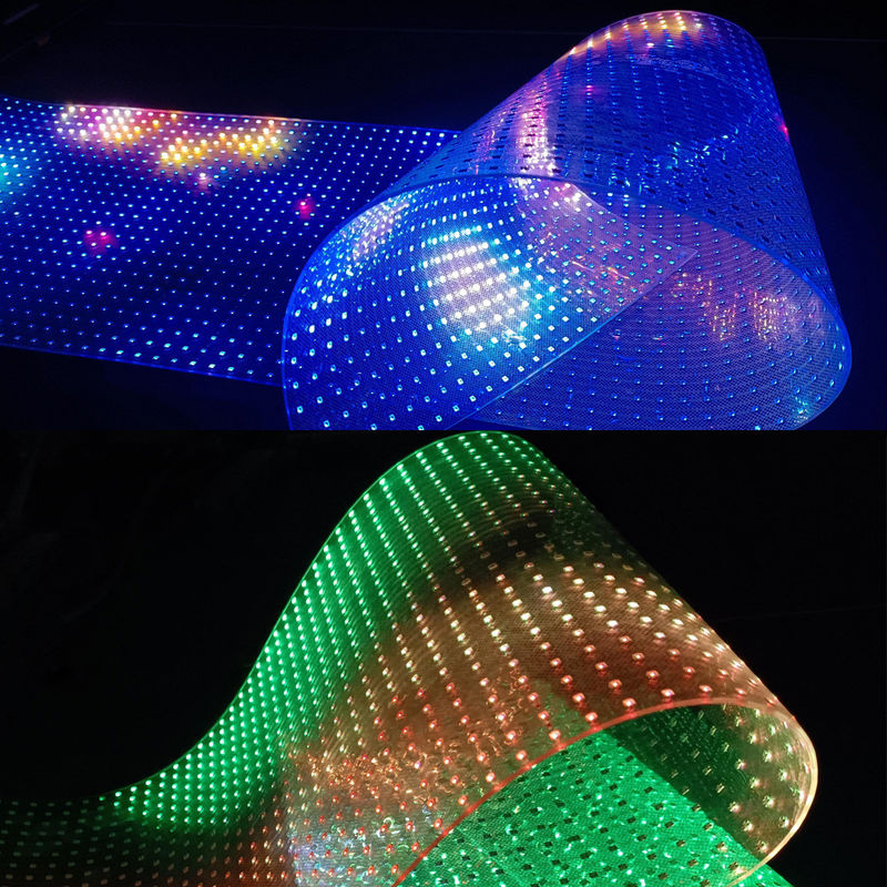 Solución de pantalla de película de cristal LED a todo color con vida útil de 100000 horas
