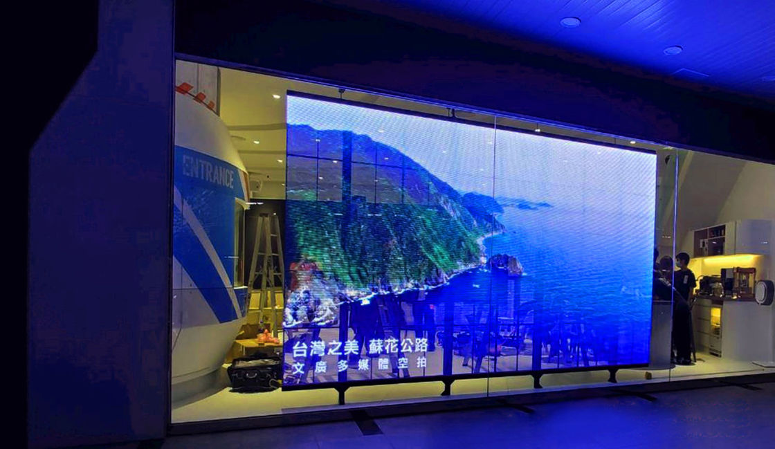 Display de pantalla LED transparente de 1000 mm*1000 mm a todo color VTB-P15-15