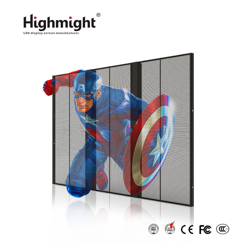 TRA-B 15-15 para interiores pantalla LED transparente pantalla publicitaria 3D doble mantenimiento